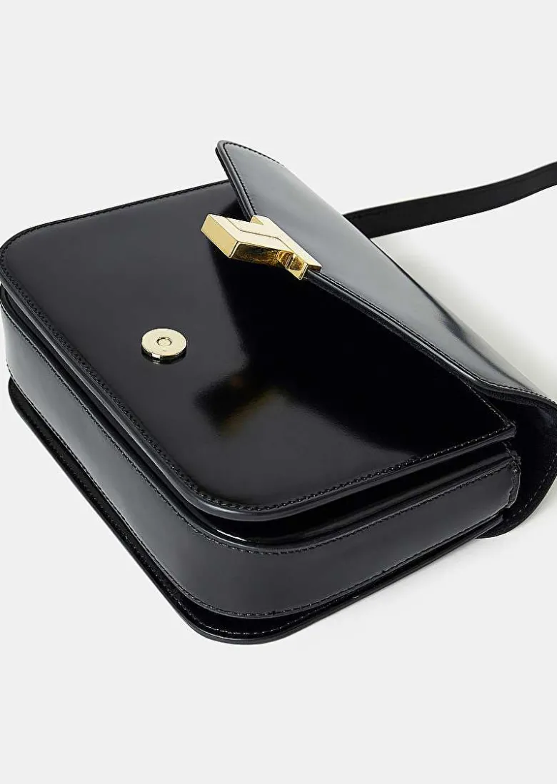TARA JARMON 8 Bis Black Leather Bag Outlet
