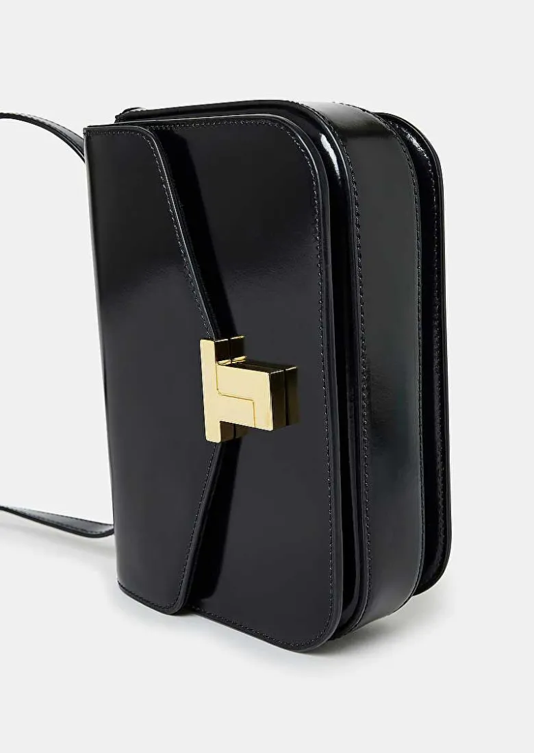 TARA JARMON 8 Bis Black Leather Bag Outlet