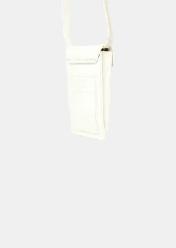 TARA JARMON 8 Bis Ecru Leather Clutch Flash Sale