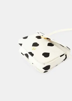 TARA JARMON 8 Bis Ecru With Black Polka Hearts Bag Cheap