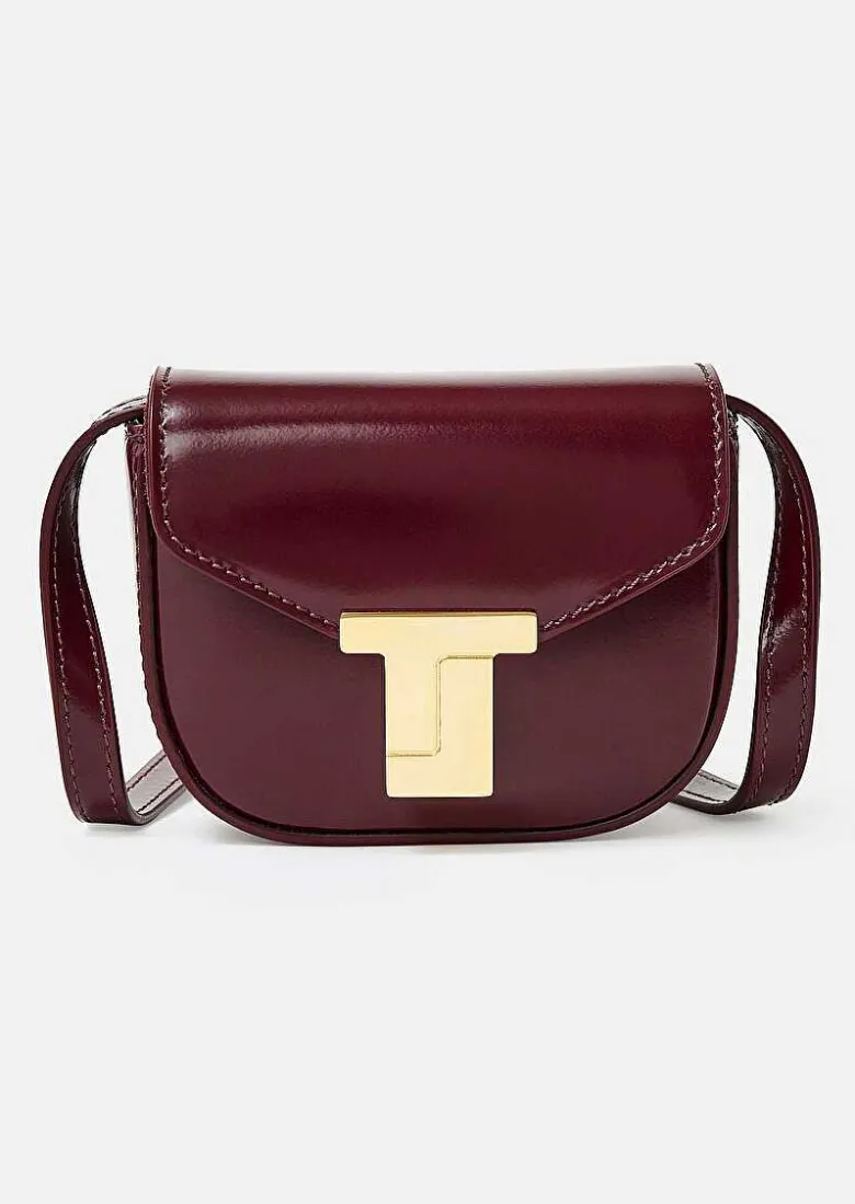 TARA JARMON 8 Bis Mini Burgundy Leather Bag New