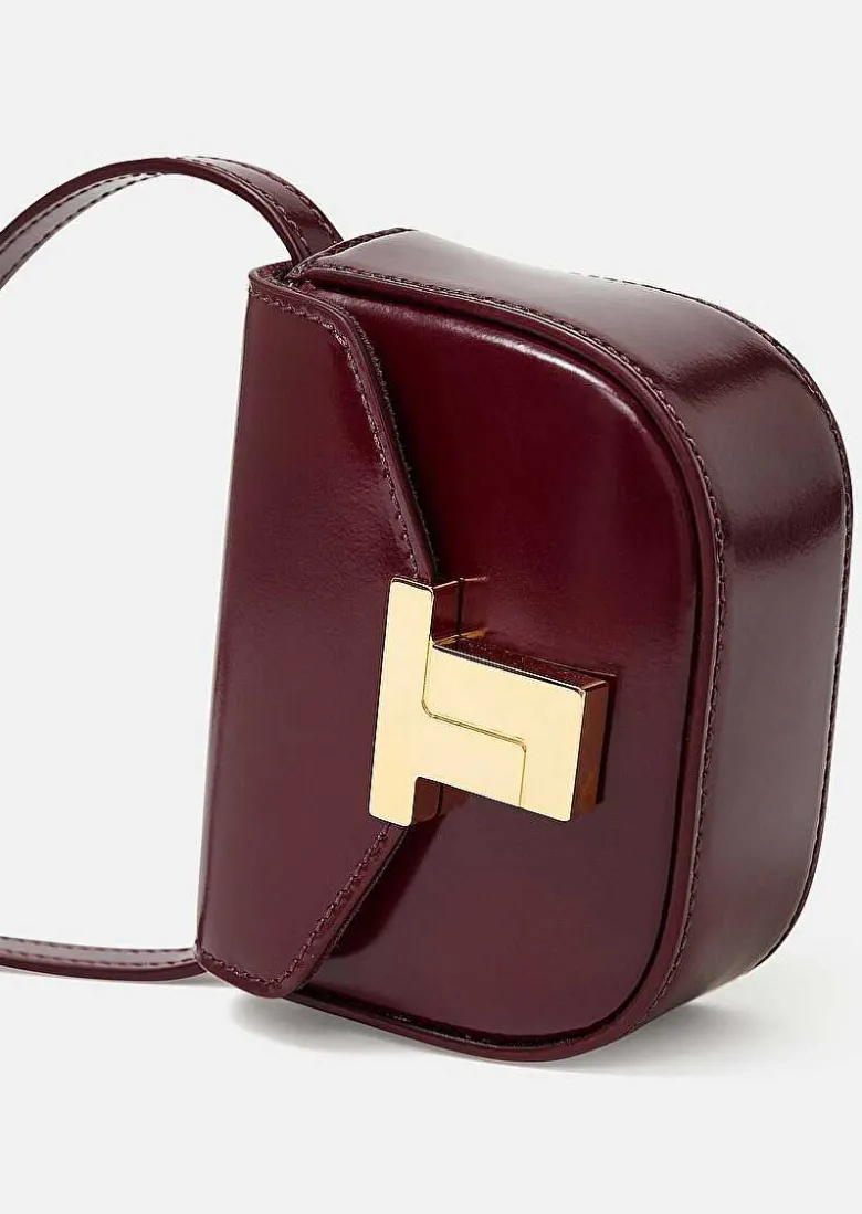 TARA JARMON 8 Bis Mini Burgundy Leather Bag New