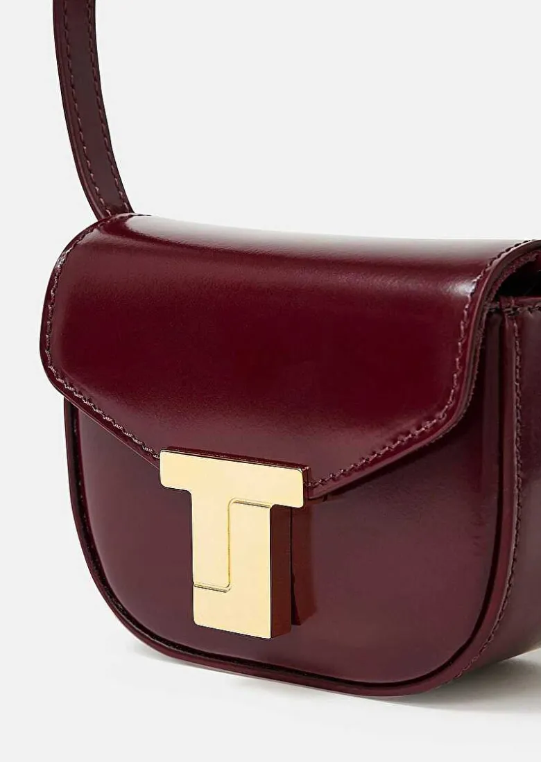 TARA JARMON 8 Bis Mini Burgundy Leather Bag New