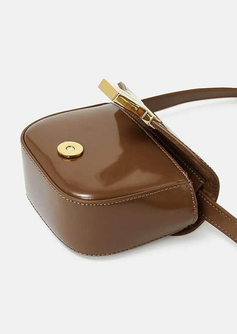 TARA JARMON 8 Bis Mini Taupe Leather Bag Outlet