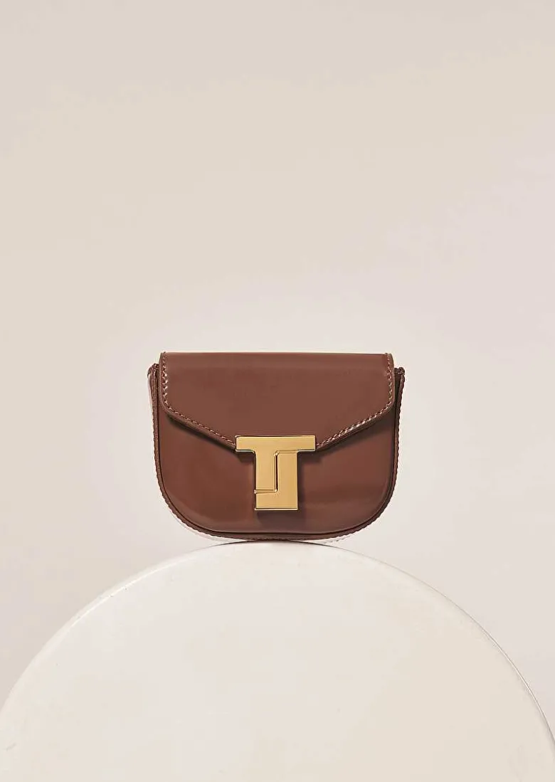 TARA JARMON 8 Bis Mini Taupe Leather Bag Outlet