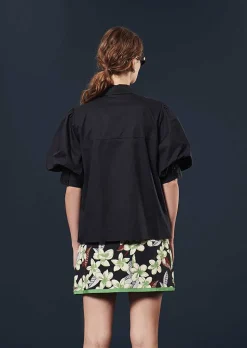 TARA JARMON Calypso Midnight Blue Poplin Shirt Cheap