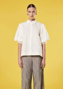 TARA JARMON Calypso White Poplin Shirt Best Sale