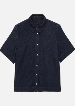 TARA JARMON Camilla Midnight Blue Denim Shirt Hot