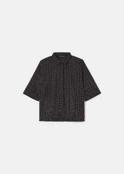 TARA JARMON Camille Black With White Polka Dots Shirt Cheap