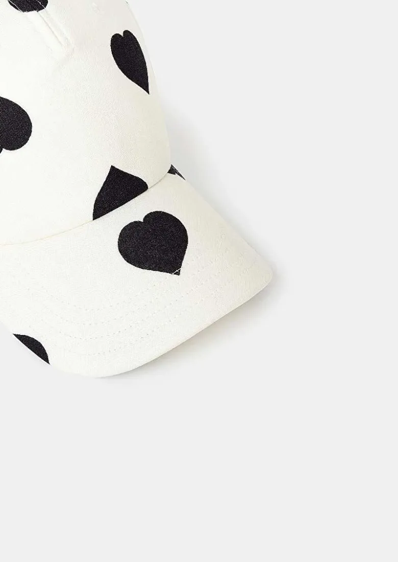 TARA JARMON Carole Ecru With Black Polka Hearts Hat Online