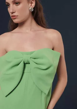 TARA JARMON Coeur Green Crepe Jumpsuit Shop