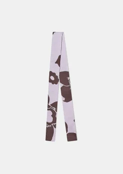 TARA JARMON Evelyse Purple Flower Printed Scarf Cheap
