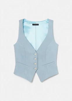 TARA JARMON Gianna Blue Suit Vest Flash Sale
