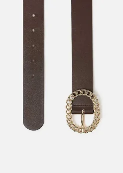 TARA JARMON Gigi Brown Leather Belt Flash Sale