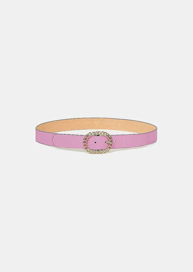 TARA JARMON Gigi Pink Leather Belt Flash Sale