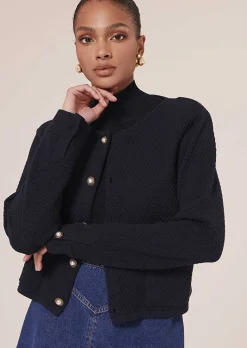 TARA JARMON Guest Midnight Blue Cupro Cardigan Shop