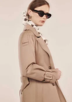 TARA JARMON Ivan Beige Trench Coat Outlet