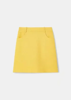 TARA JARMON Janice Yellow Short Skirt Best Sale