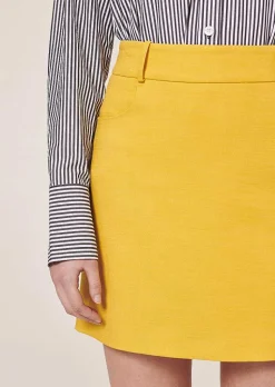 TARA JARMON Janice Yellow Short Skirt Best Sale