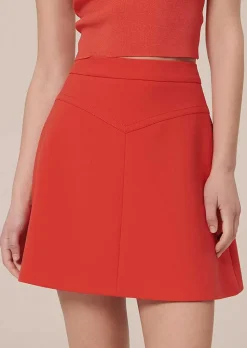 TARA JARMON Jasmin Coral Double Canvas Skirt Online