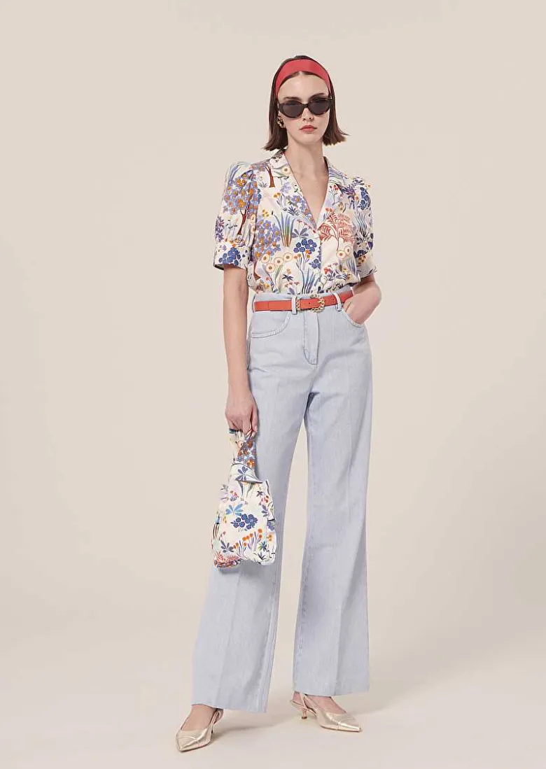 TARA JARMON Jerome Light Blue Denim Jeans Outlet
