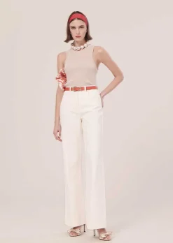 TARA JARMON Jerome White Denim Jeans Sale