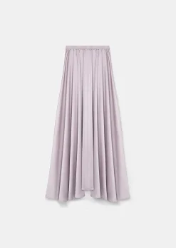 TARA JARMON Joya Purple Fluid Satin Skirt Hot