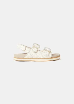TARA JARMON Karen Ecru Raffia Sandals Online