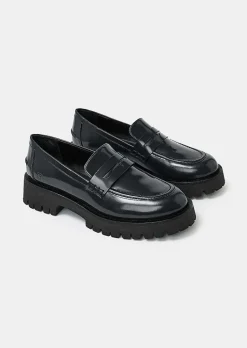 TARA JARMON Kate Navy Blue Loafers In Leather Outlet