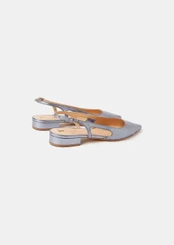 TARA JARMON Katia Blue Pumps In Metallic Leather Cheap