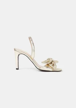 TARA JARMON Kerry Gold Metallic Leather Pumps Cheap