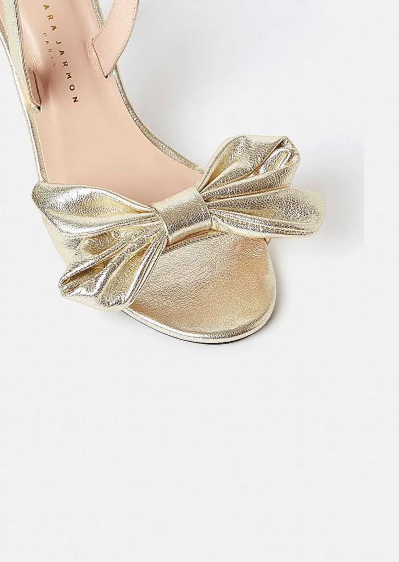 TARA JARMON Kerry Gold Metallic Leather Pumps Cheap