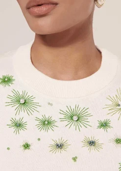 TARA JARMON Pablito Ecru Cotton And Wool Sweater Best