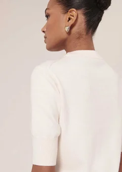 TARA JARMON Pablito Ecru Cotton And Wool Sweater Best