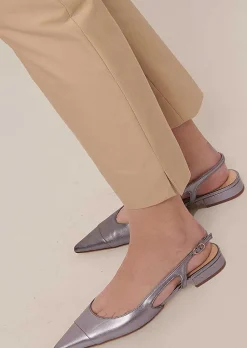 TARA JARMON Pablo Beige Cotton Pants Discount
