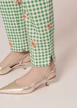 TARA JARMON Pablo Green Vichy Pants Cheap