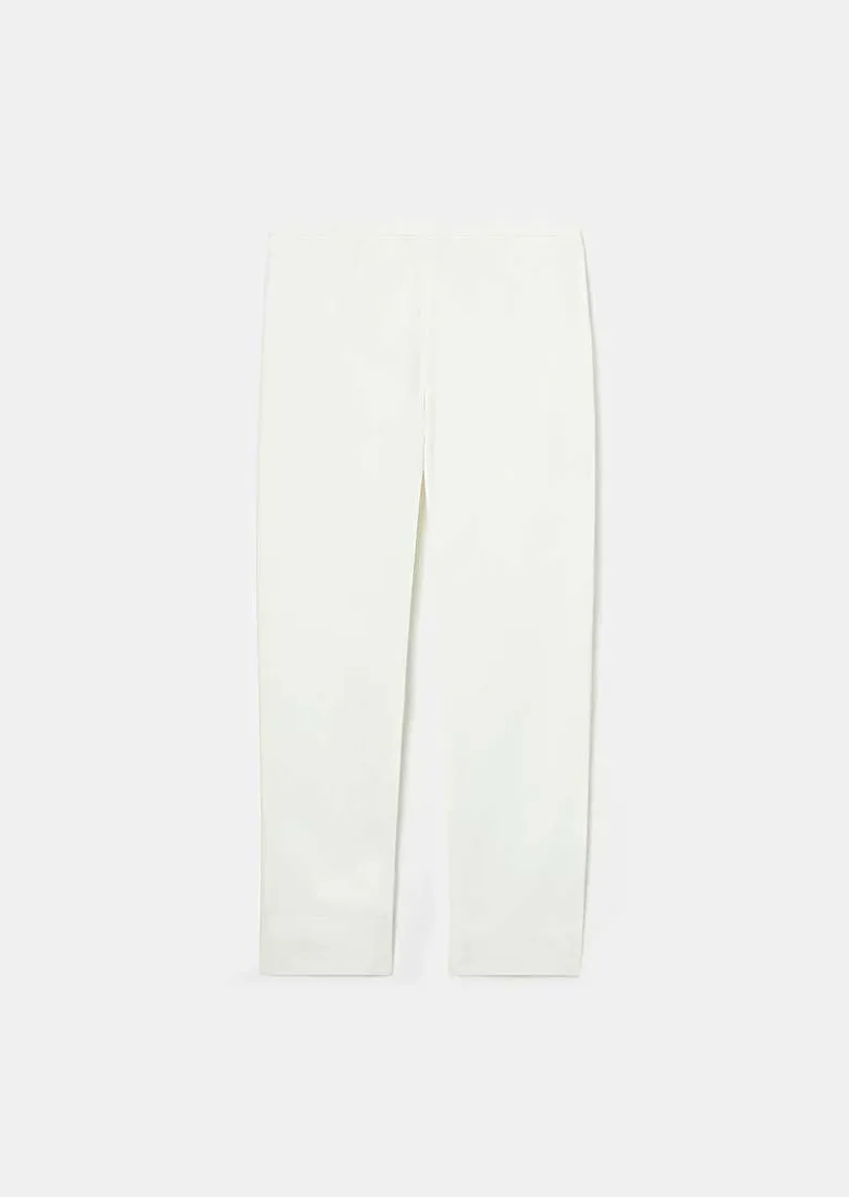 TARA JARMON Pablo White Cotton Pants Online