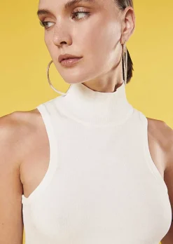 TARA JARMON Palmyre Ecru Iridescent Top Fashion
