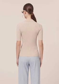 TARA JARMON Pam Beige Knit Top New