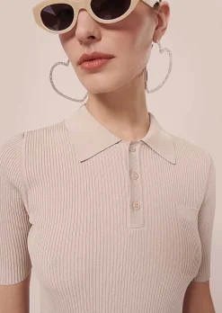 TARA JARMON Pam Beige Knit Top New