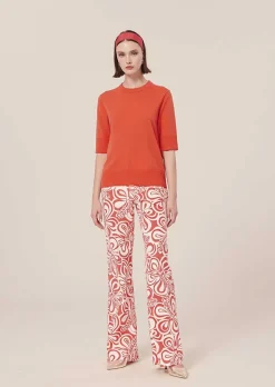 TARA JARMON Paoline Coral Sweater In Wool And Cotton Cheap