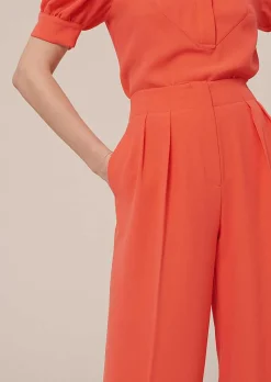 TARA JARMON Parigi Coral Crepe Pants New