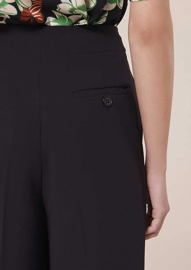 TARA JARMON Parigi Midnight Blue Crepe Pants Best