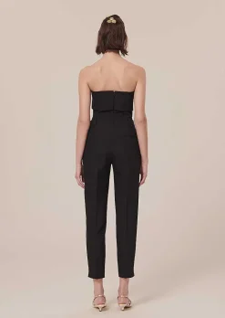 TARA JARMON Pascal Black Cold Wool Pants Hot