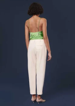 TARA JARMON Pascal Ecru Cold Wool Pants Best Sale