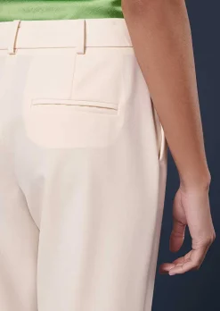 TARA JARMON Pascal Ecru Cold Wool Pants Best Sale