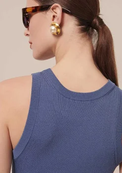 TARA JARMON Pepite Navy Blue Knit Sweater Sale