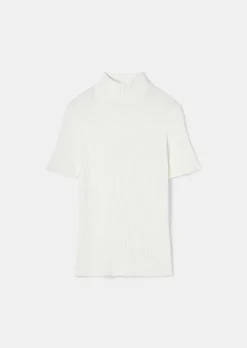 TARA JARMON Perla Ecru Ribbed Sweater Fashion