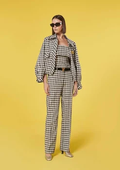 TARA JARMON Peter Black Vichy Pants Clearance