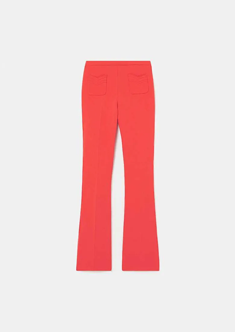 TARA JARMON Phoenix Coral Double Canvas Pants Flash Sale